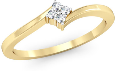 Vachya Glory 18kt Diamond Yellow Gold ring(Yellow Gold Plated)