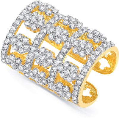 

Sukkhi Alloy Gold-plated Plated Ring, Gold;white
