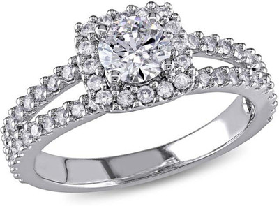 

Kiara Jewellery Sterling Silver Swarovski Zirconia Rhodium Plated Ring, White