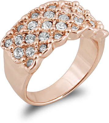 

Fasherati CZ Band Crystal Crystal Ring, Gold
