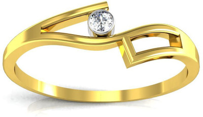 

AG Jewellery Ranchi Sterling Silver Diamond Ring, Yellow