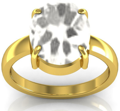 

Kiara Jewellery Certified White Topaz Sterling Silver Topaz Gold-plated Plated Ring, Yellow