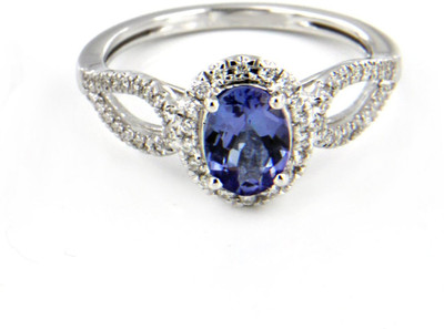 

Anopchand Tilokchand Jewellers Silver Cubic Zirconia Gold-plated Plated Ring, Purple