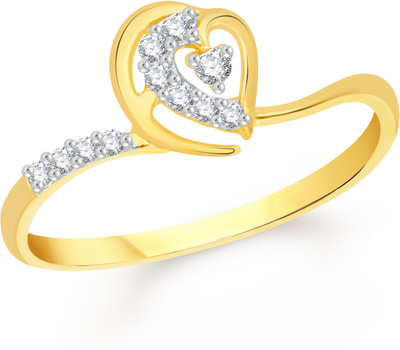 

VK Jewels Alloy Cubic Zirconia Gold-plated Plated Ring