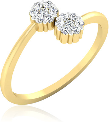31% OFF on Forever Carat Twin Daisy 14kt Diamond Yellow Gold ring