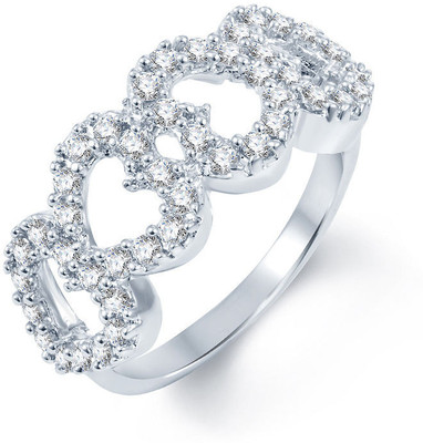 

Sukkhi Gleaming Alloy Cubic Zirconia Rhodium Plated Ring, White