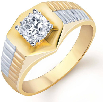 

Sukkhi Alloy Cubic Zirconia 18K Yellow Gold, Rhodium Plated Ring, Gold;silver