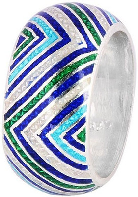 

Jewels of Jaipur Silver Ring, Multicolor