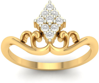 

Jewels5 Zinnia 18kt Diamond Yellow Gold ring(Rhodium Plated)