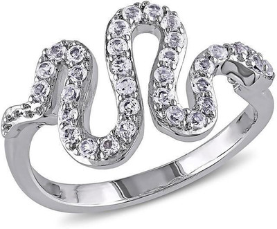 

Kiara Jewellery Pranjal Sterling Silver Swarovski Zirconia Gold-plated Plated Ring