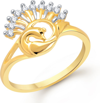86% OFF on VK Jewels Fabulous Shaped for Women and Girls Alloy Cubic Zirconia Gold Plated Ring