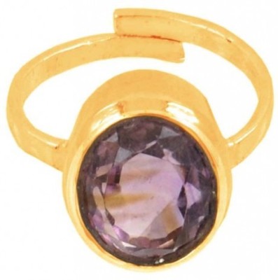 SMS Retail 7.25 Ratti Stone Amethyst Copper Plated Ring