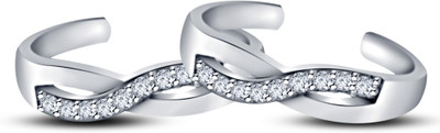 40% OFF on Kirati Delightful Shinny New Design Valentine Day Gift Sterling Silver Platinum Plated Toe Ring