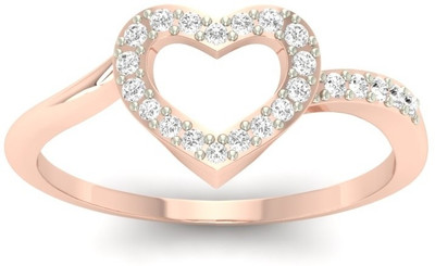 

Jewels5 Love Me 18kt Diamond Rose Gold ring(Rhodium Plated)