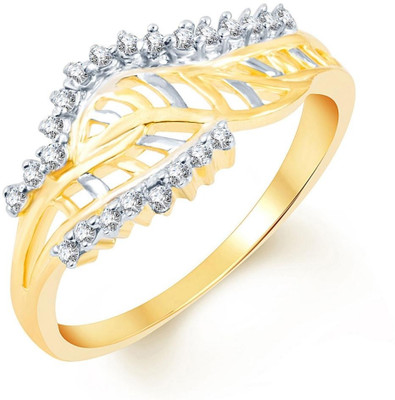 

Sukkhi Glittery Alloy Cubic Zirconia Gold-plated, Rhodium Plated Ring, Gold;white