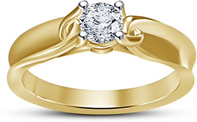 

Vorra Fashion Solitaire Sterling Silver Cubic Zirconia Gold-plated Plated Ring, Yellow