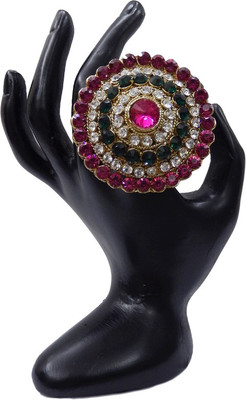 

Shree Bhawani Art Jewellery Zinc Ring, Pink;green