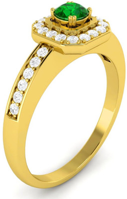 

Parshva Diam Silver Sapphire Gold-plated Plated Ring, Yellow