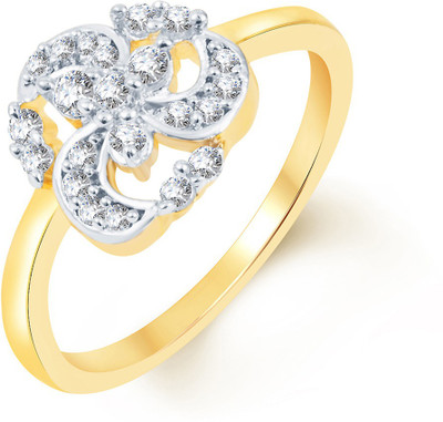 

Sukkhi Pleasing Alloy Cubic Zirconia Gold-plated, Rhodium Plated Ring, Gold;white