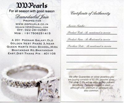 

DD Pearls Peacock Sterling Silver Cubic Zirconia Ring, White