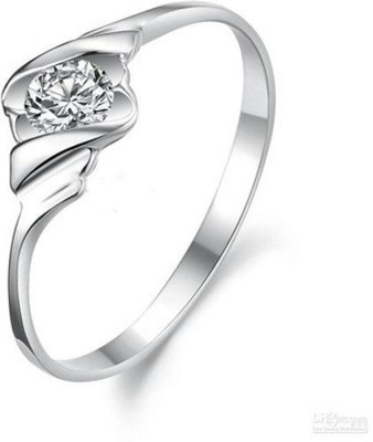 

Anopchand Tilokchand Jewellers Silver Cubic Zirconia Gold-plated Plated Ring, White