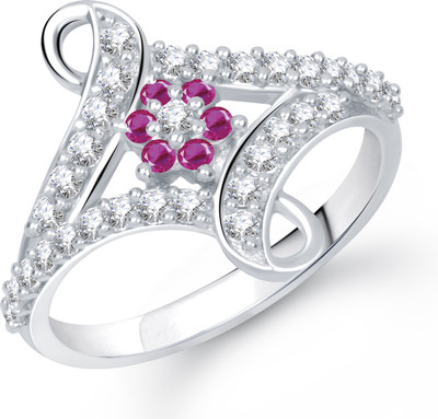 VK Jewels Love Clasp Shaped for Women and Girls Alloy Cubic Zirconia Gold Plated Ring