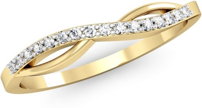 

Kataria Jewellers The Piera American Diamond 92.5 BIS Hallmarked Silver Ring, Yellow