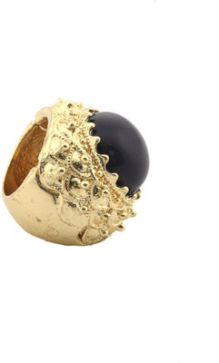 55% OFF on Crunchy Fashion Blue Stone Cocktail Alloy Ring