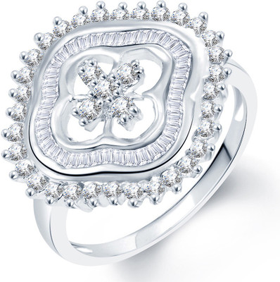 

Sukkhi Stylish Alloy Cubic Zirconia Rhodium Plated Ring, White