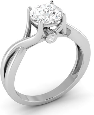 

Ciemme 2.15Ct. White Rhodium Plated Solitaire Collection Jewellery Sterling Silver Cubic Zirconia Gold-plated Plated Ring