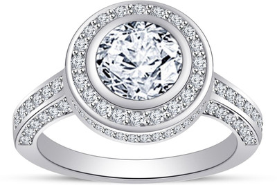 

Anopchand Tilokchand Jewellers Silver Cubic Zirconia Gold-plated Plated Ring, Platinum