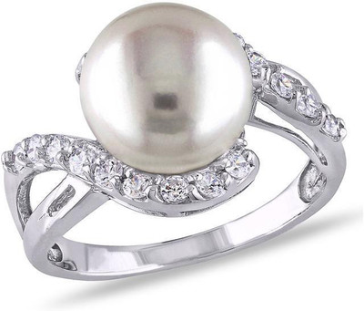 

Kiara Jewellery Pooja Sterling Silver Swarovski Zirconia Gold-plated Plated Ring