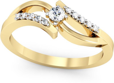 Vachya Glory 14kt Diamond Yellow Gold ring(Yellow Gold Plated)