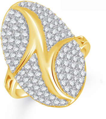 

Meenaz Alloy Cubic Zirconia Ring, Gold