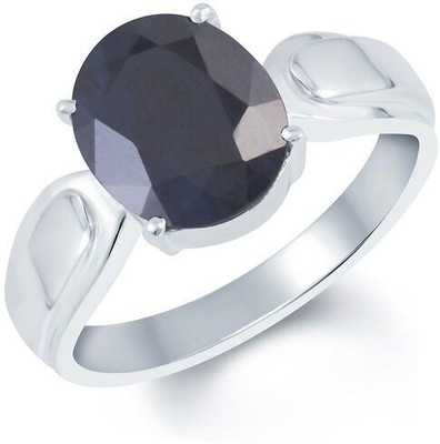 

G-Luck Neelam Stone Weight- 5.4 Carat / 6.35 Ratti Silver Sapphire Ring, Blue