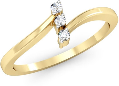 

Kataria Jewellers The Fayme American Diamond 92.5 BIS Hallmarked Silver Ring, Yellow