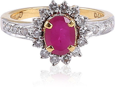 

Jisha 14kt Diamond, Ruby Yellow Gold ring