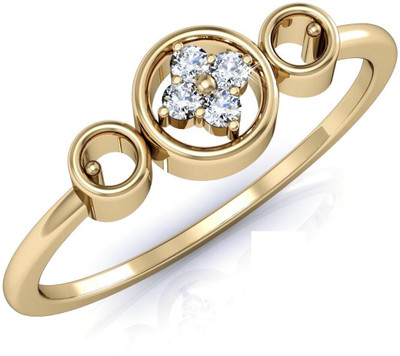 Vachya Glory 18kt Diamond Yellow Gold ring(Yellow Gold Plated)