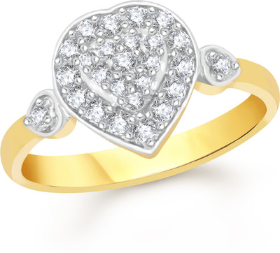 

VK Jewels Heart Alloy Cubic Zirconia Gold-plated Plated Ring