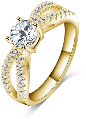 

Jewels Galaxy Luxuria Alloy Cubic Zirconia Gold-plated Plated Ring