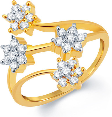 

Sukkhi Sparkling Alloy Rhodium, Gold-plated Plated Ring, White;gold
