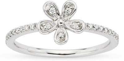 

Kiara Jewellery Sterling Silver Cubic Zirconia Rhodium Plated Ring, White