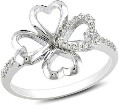 

Kiara Jewellery Sterling Silver Swarovski Zirconia Rhodium Plated Ring, White