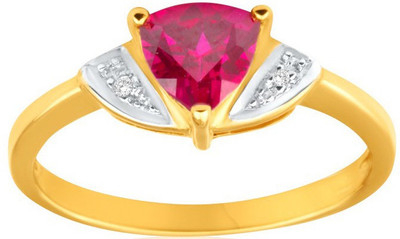 

Facetzinspire Real Gold Diamond Gold-plated Plated Ring, Gold;silver
