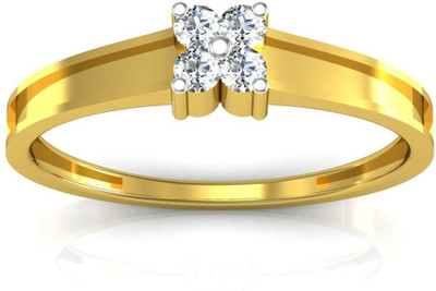 

AG Jewellery Krutika Sterling Silver Diamond Ring, Yellow