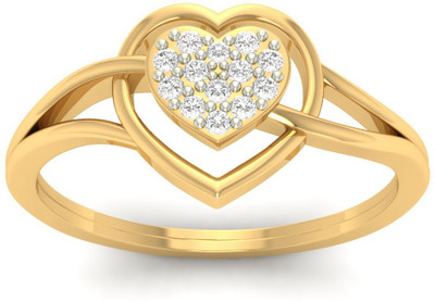 

Jewels5 Clandestine 14kt Diamond Yellow Gold ring(Rhodium Plated)