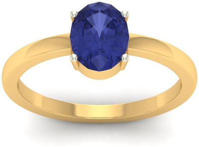 

Jewels5 Primrose Blue 14kt Sapphire Yellow Gold ring(Rhodium Plated)