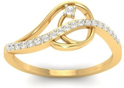 

Jewels5 Varahi 18kt Diamond Yellow Gold ring(Rhodium Plated)