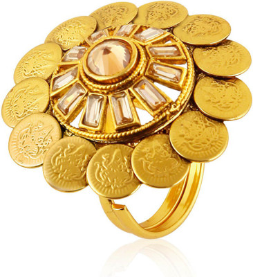

Jewels Galaxy Temple Coin Copper Ring, Gold