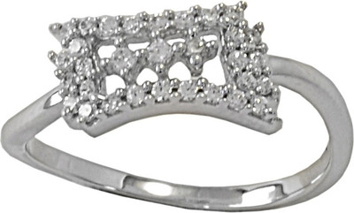 10% OFF on Missori Modern Indian R3 Sterling Silver Cubic Zirconia Rhodium Plated Ring